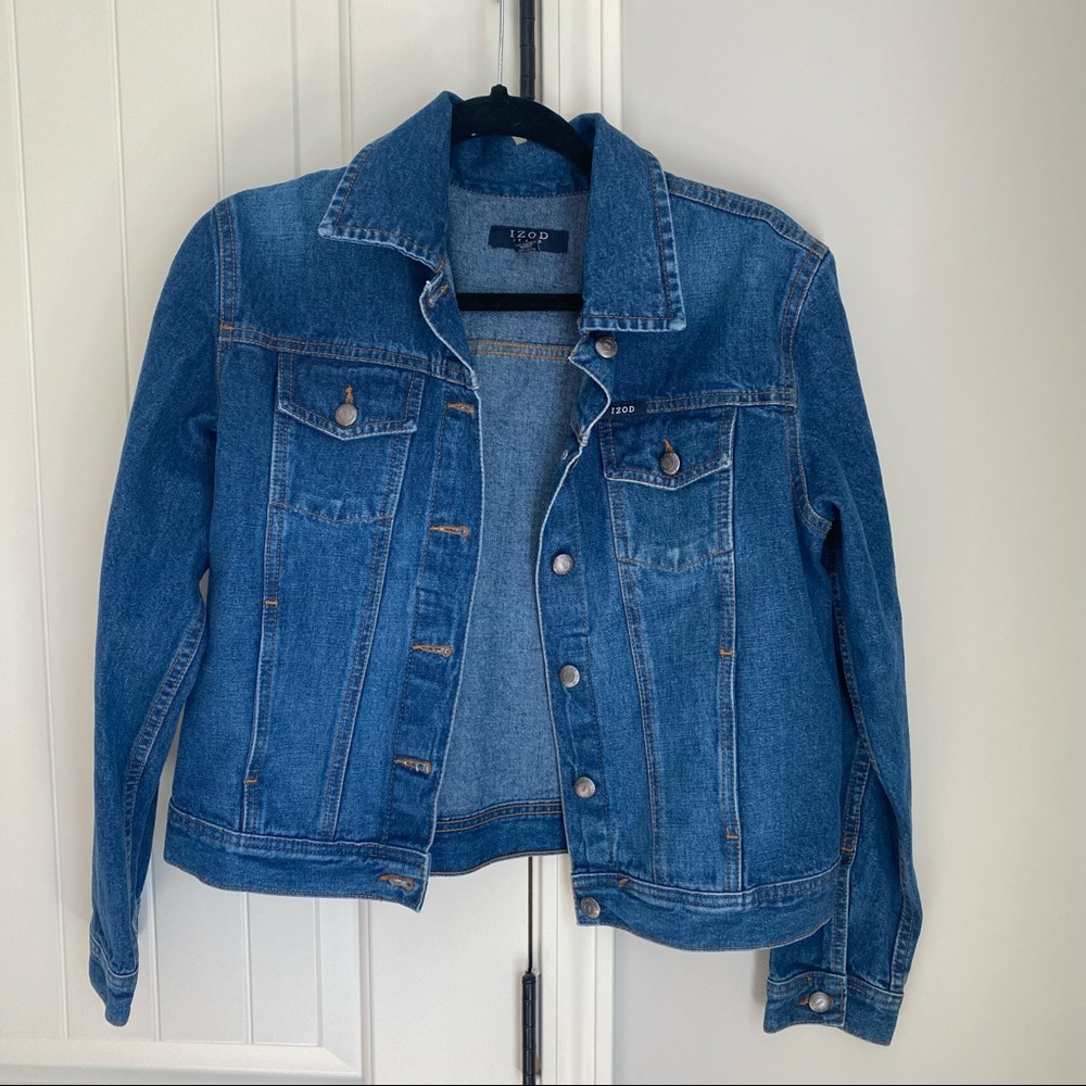 Izod vintage crop Denim Jacket